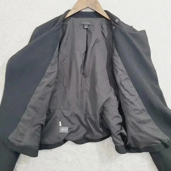 Ann Taylor Black Moto Jacket Full Zip Jacket Women's 10 24CT - Picture 6 of 8